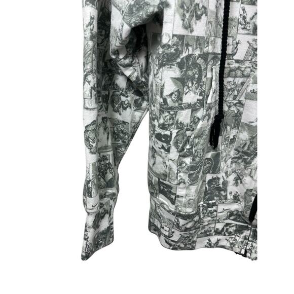 Marvel Hoodie Sweatshirt Universal Studios Grey White Sweatshirt Zipper Small - Picture 4 of 9